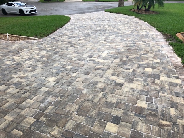 paved residential curved driveway